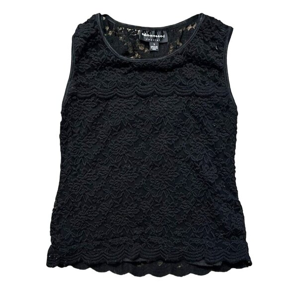 (6 for $25) Connected Apparel Sleeveless Black Lace Shell size small - Picture 6 of 6